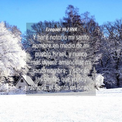 Picture 04 - Ezequiel 39:7 RVA - Y haré notorio mi santo nombre en medio de mi - Bible Verse Picture