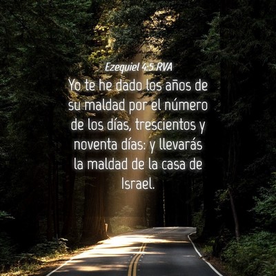 Picture 04 - Ezequiel 4:5 RVA - Yo te he dado los años de su maldad por el - Bible Verse Picture