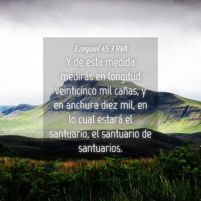 Picture 04 - Ezequiel 45:3 RVA - Y de esta medida medirás en longitud veinticinco - Bible Verse Picture