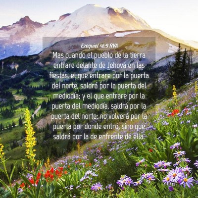 Picture 04 - Ezequiel 46:9 RVA - Mas cuando el pueblo de la tierra entrare delante - Bible Verse Picture