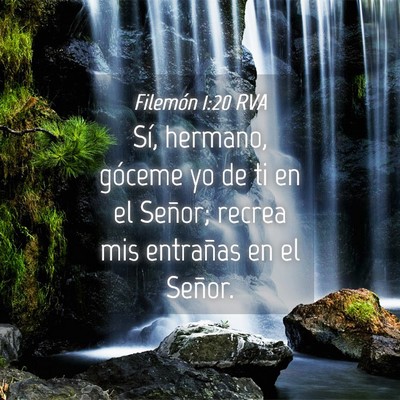 Picture 04 - Filemón 1:20 RVA - Sí, hermano, góceme yo de ti en el Señor; - Bible Verse Picture