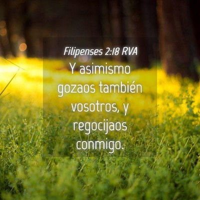 Picture 04 - Filipenses 2:18 RVA - Y asimismo gozaos también vosotros, y regocijaos - Bible Verse Picture