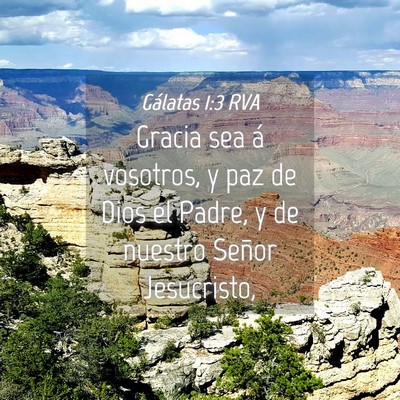 Picture 04 - Gálatas 1:3 RVA - Gracia sea á vosotros, y paz de Dios el Padre, y - Bible Verse Picture
