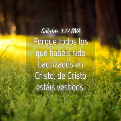 Picture 04 - Gálatas 3:27 RVA - Porque todos los que habéis sido bautizados en - Bible Verse Picture