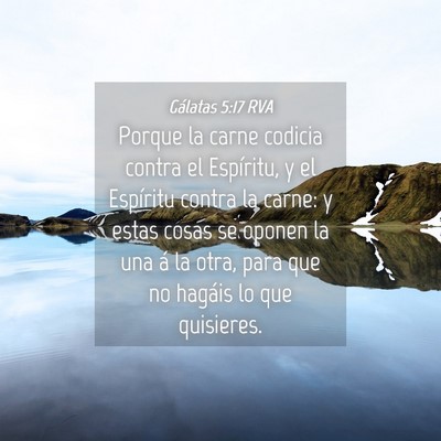 Picture 04 - Gálatas 5:17 RVA - Porque la carne codicia contra el Espíritu, y el - Bible Verse Picture