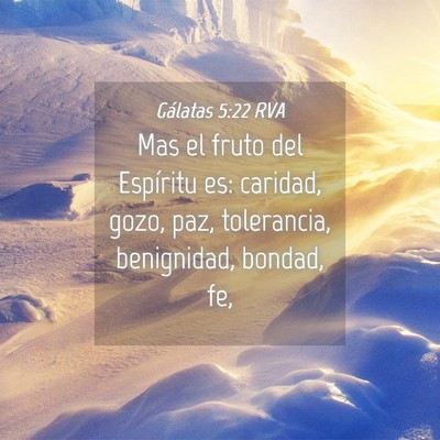 Picture 04 - Gálatas 5:22 RVA - Mas el fruto del Espíritu es: caridad, gozo, - Bible Verse Picture