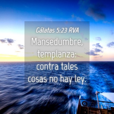 Picture 04 - Gálatas 5:23 RVA - Mansedumbre, templanza: contra tales cosas no hay - Bible Verse Picture