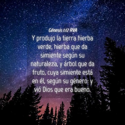 Picture 04 - Génesis 1:12 RVA - Y produjo la tierra hierba verde, hierba que da - Bible Verse Picture