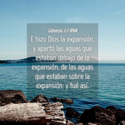 Picture 04 - Génesis 1:7 RVA - E hizo Dios la expansión, y apartó las aguas - Bible Verse Picture