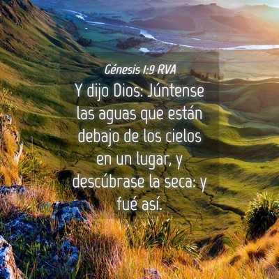 Picture 04 - Génesis 1:9 RVA - Y dijo Dios: Júntense las aguas que están - Bible Verse Picture