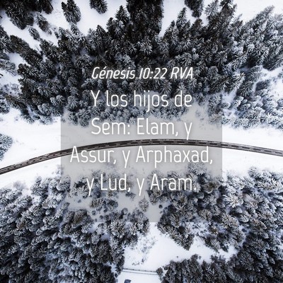 Picture 04 - Génesis 10:22 RVA - Y los hijos de Sem: Elam, y Assur, y Arphaxad, y - Bible Verse Picture