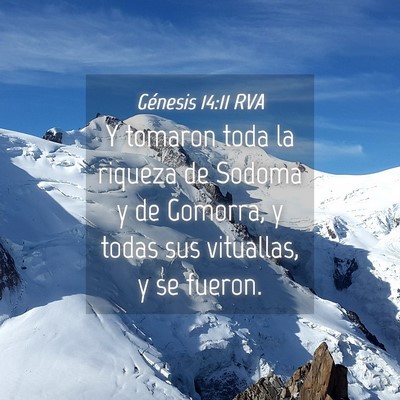 Picture 04 - Génesis 14:11 RVA - Y tomaron toda la riqueza de Sodoma y de Gomorra, - Bible Verse Picture