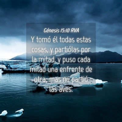 Picture 04 - Génesis 15:10 RVA - Y tomó él todas estas cosas, y partiólas por - Bible Verse Picture