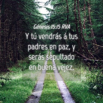 Picture 04 - Génesis 15:15 RVA - Y tú vendrás á tus padres en paz, y serás - Bible Verse Picture