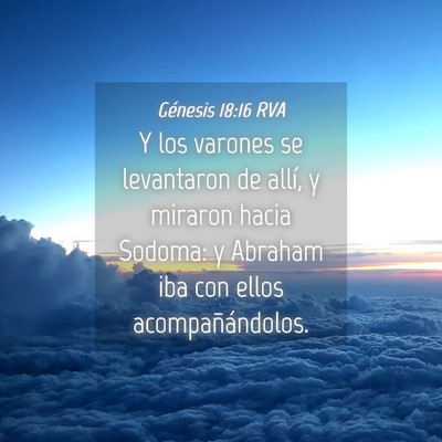 Picture 04 - Génesis 18:16 RVA - Y los varones se levantaron de allí, y miraron - Bible Verse Picture