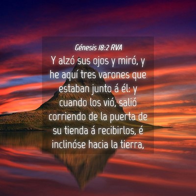 Picture 04 - Génesis 18:2 RVA - Y alzó sus ojos y miró, y he aquí tres varones - Bible Verse Picture