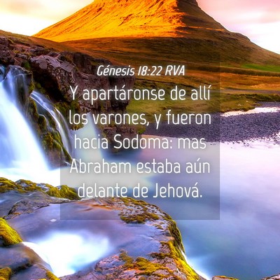 Picture 04 - Génesis 18:22 RVA - Y apartáronse de allí los varones, y fueron - Bible Verse Picture