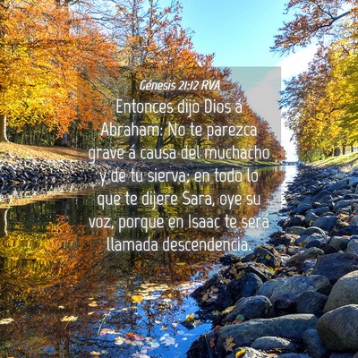 Picture 04 - Génesis 21:12 RVA - Entonces dijo Dios á Abraham: No te parezca - Bible Verse Picture