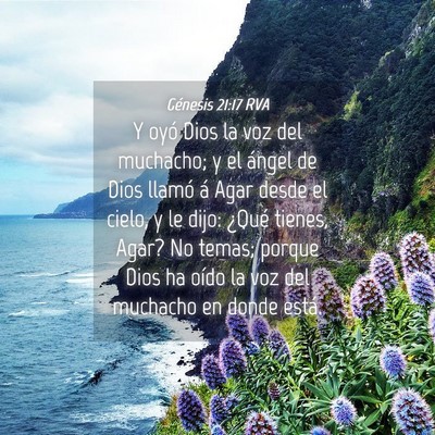 Picture 04 - Génesis 21:17 RVA - Y oyó Dios la voz del muchacho; y el ángel de - Bible Verse Picture