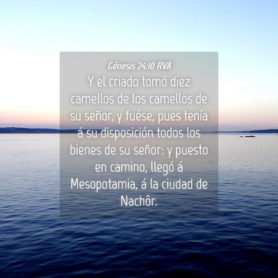 Picture 04 - Génesis 24:10 RVA - Y el criado tomó diez camellos de los camellos - Bible Verse Picture