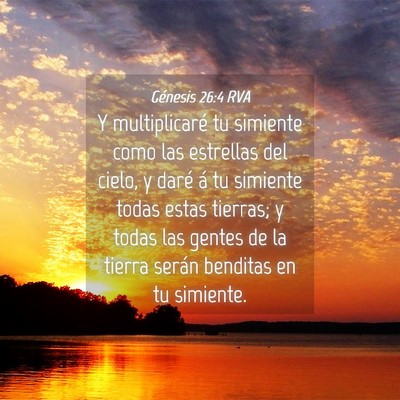 Picture 04 - Génesis 26:4 RVA - Y multiplicaré tu simiente como las estrellas - Bible Verse Picture