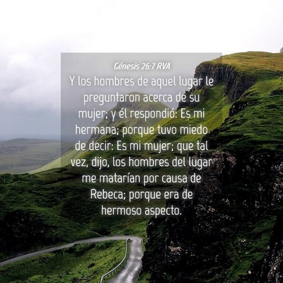 Picture 04 - Génesis 26:7 RVA - Y los hombres de aquel lugar le preguntaron - Bible Verse Picture