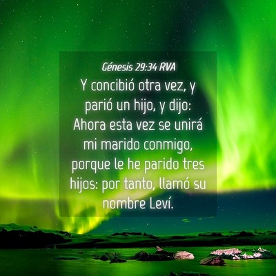 Picture 04 - Génesis 29:34 RVA - Y concibió otra vez, y parió un hijo, y dijo: - Bible Verse Picture