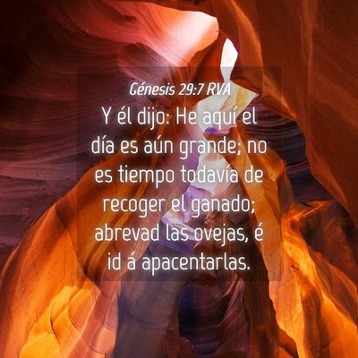 Picture 04 - Génesis 29:7 RVA - Y él dijo: He aquí el día es aún grande; no - Bible Verse Picture