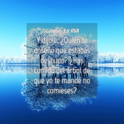 Picture 04 - Génesis 3:11 RVA - Y díjole: ¿Quién te enseñó que estabas - Bible Verse Picture
