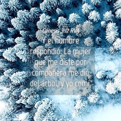Picture 04 - Génesis 3:12 RVA - Y el hombre respondió: La mujer que me diste por - Bible Verse Picture
