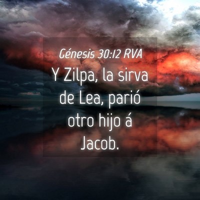 Picture 04 - Génesis 30:12 RVA - Y Zilpa, la sirva de Lea, parió otro hijo á - Bible Verse Picture