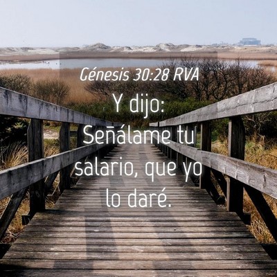 Picture 04 - Génesis 30:28 RVA - Y dijo: Señálame tu salario, que yo lo - Bible Verse Picture