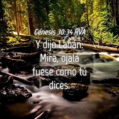 Picture 04 - Génesis 30:34 RVA - Y dijo Labán: Mira, ojalá fuese como tú - Bible Verse Picture