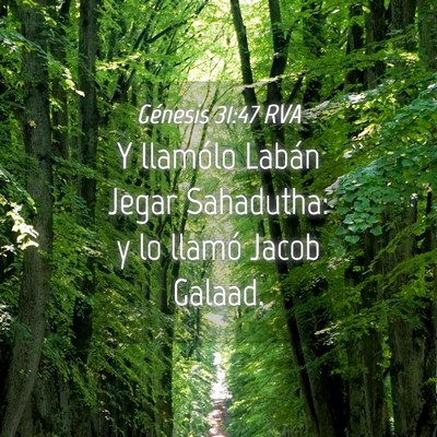 Picture 04 - Génesis 31:47 RVA - Y llamólo Labán Jegar Sahadutha: y lo llamó - Bible Verse Picture