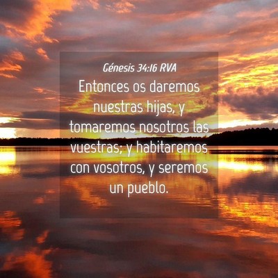 Picture 04 - Génesis 34:16 RVA - Entonces os daremos nuestras hijas, y tomaremos - Bible Verse Picture