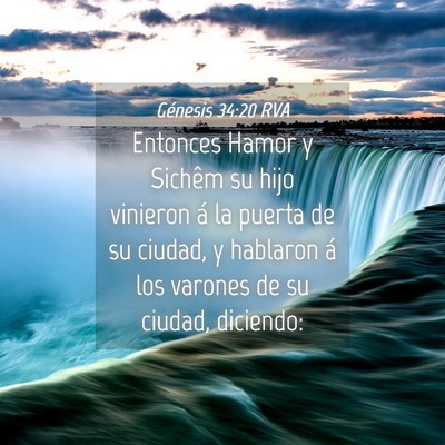 Picture 04 - Génesis 34:20 RVA - Entonces Hamor y Sichêm su hijo vinieron á la - Bible Verse Picture