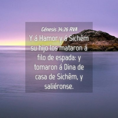 Picture 04 - Génesis 34:26 RVA - Y á Hamor y á Sichêm su hijo los mataron á - Bible Verse Picture