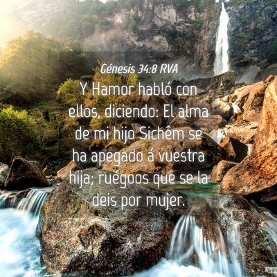 Picture 04 - Génesis 34:8 RVA - Y Hamor habló con ellos, diciendo: El alma de mi - Bible Verse Picture