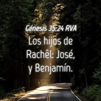 Picture 04 - Génesis 35:24 RVA - Los hijos de Rachêl: José, y - Bible Verse Picture