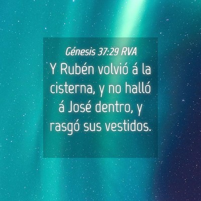 Picture 04 - Génesis 37:29 RVA - Y Rubén volvió á la cisterna, y no halló á - Bible Verse Picture