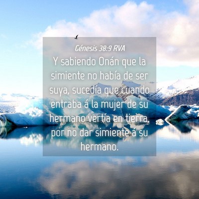 Picture 04 - Génesis 38:9 RVA - Y sabiendo Onán que la simiente no había de ser - Bible Verse Picture