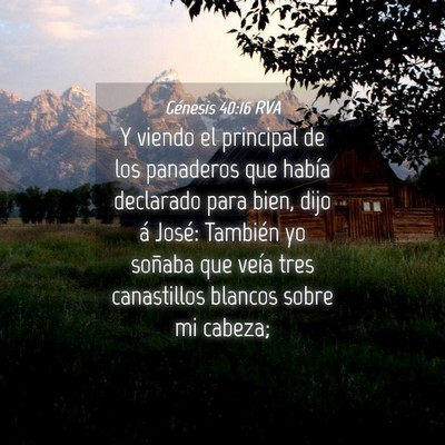 Picture 04 - Génesis 40:16 RVA - Y viendo el principal de los panaderos que había - Bible Verse Picture