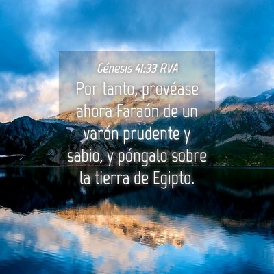 Picture 04 - Génesis 41:33 RVA - Por tanto, provéase ahora Faraón de un varón - Bible Verse Picture