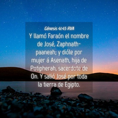 Picture 04 - Génesis 41:45 RVA - Y llamó Faraón el nombre de José, - Bible Verse Picture