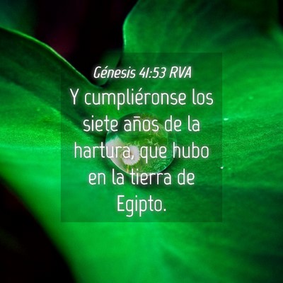 Picture 04 - Génesis 41:53 RVA - Y cumpliéronse los siete años de la hartura, - Bible Verse Picture