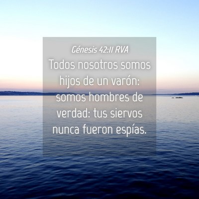Picture 04 - Génesis 42:11 RVA - Todos nosotros somos hijos de un varón: somos - Bible Verse Picture
