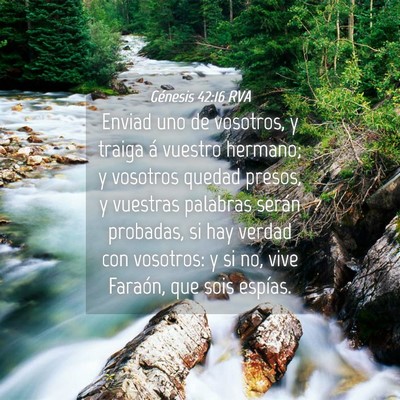 Picture 04 - Génesis 42:16 RVA - Enviad uno de vosotros, y traiga á vuestro - Bible Verse Picture