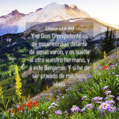 Picture 04 - Génesis 43:14 RVA - Y el Dios Omnipotente os dé misericordias - Bible Verse Picture