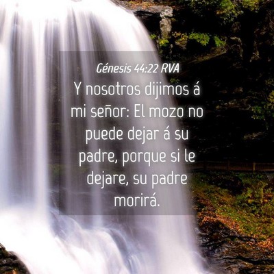 Picture 04 - Génesis 44:22 RVA - Y nosotros dijimos á mi señor: El mozo no puede - Bible Verse Picture