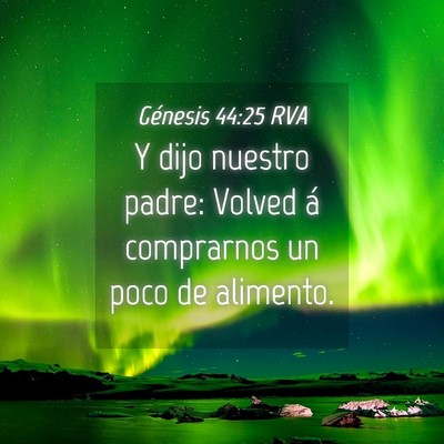 Picture 04 - Génesis 44:25 RVA - Y dijo nuestro padre: Volved á comprarnos un - Bible Verse Picture